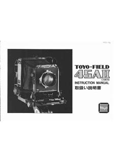 Toyo Field 45 manual. Camera Instructions.